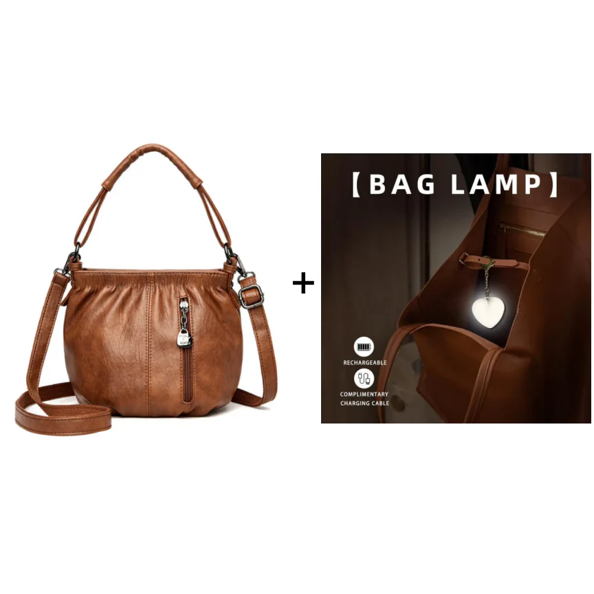👜 50% OFF NOW!🔥Casual Pleated Bucket Soft Leather Handbag Shoulder Bag - Image 24