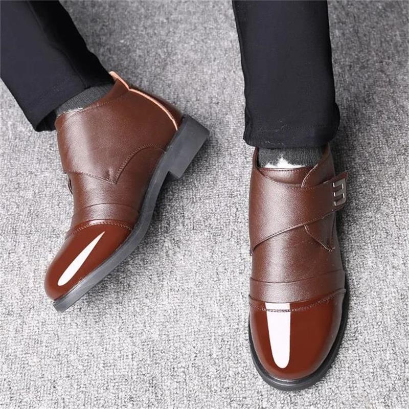 Men's Warm Faux Fur lined Ankle Snow Business Boots - Image 13
