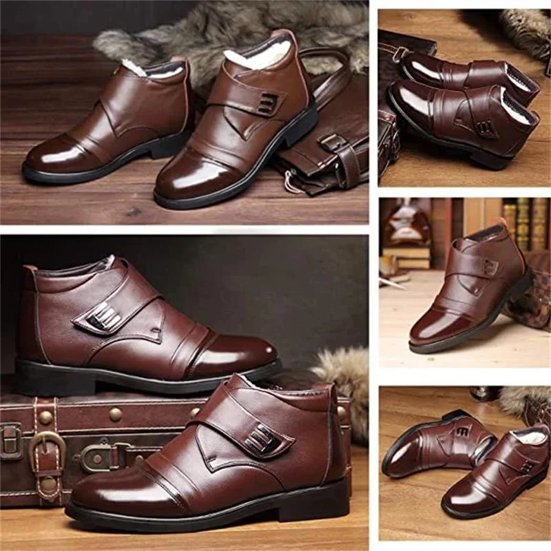 Men's Warm Faux Fur lined Ankle Snow Business Boots - Image 14