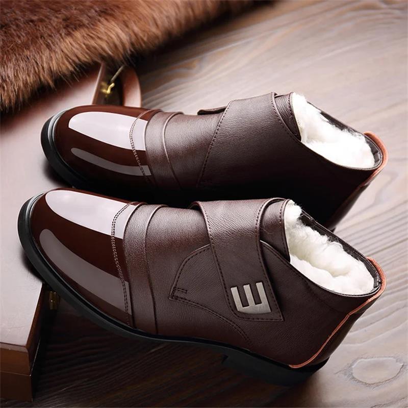 Men's Warm Faux Fur lined Ankle Snow Business Boots - Image 7