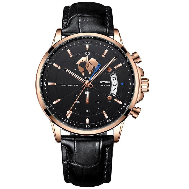 💥Christmas Eve Sale: 50% OFF🌍Men's watch with globe motif in maritime style - Image 12