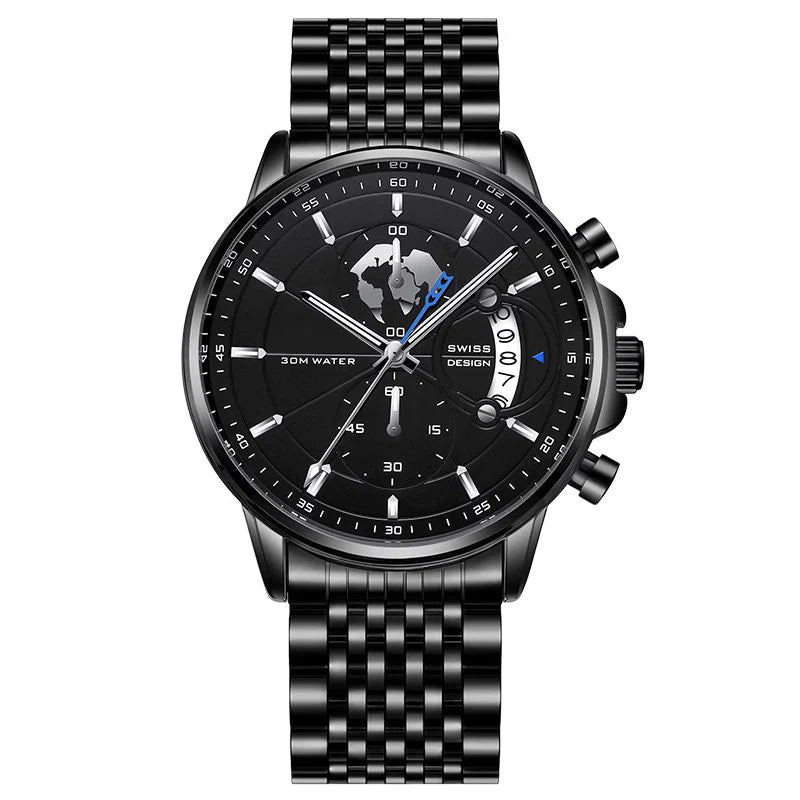 💥Christmas Eve Sale: 50% OFF🌍Men's watch with globe motif in maritime style - Image 13