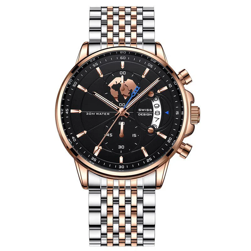 💥Christmas Eve Sale: 50% OFF🌍Men's watch with globe motif in maritime style - Image 9