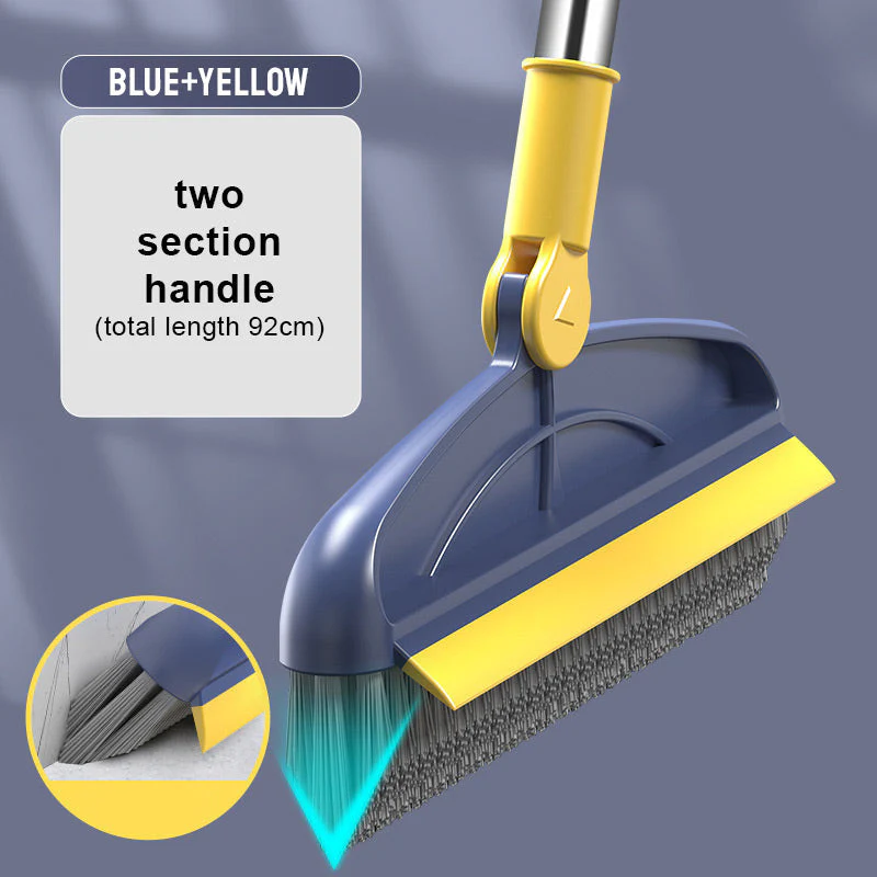 2-in-1 180° Rotating Stiff Bristle Floor Brush with Long Handle - Image 10