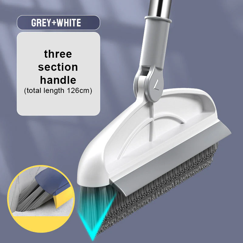 2-in-1 180° Rotating Stiff Bristle Floor Brush with Long Handle - Image 11