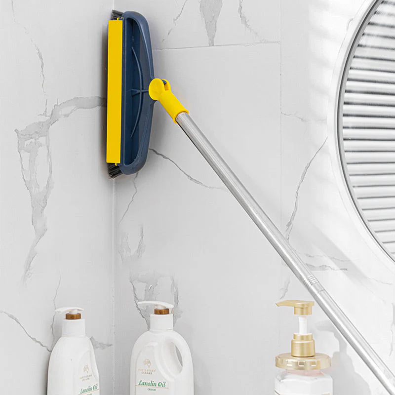 2-in-1 180° Rotating Stiff Bristle Floor Brush with Long Handle - Image 5