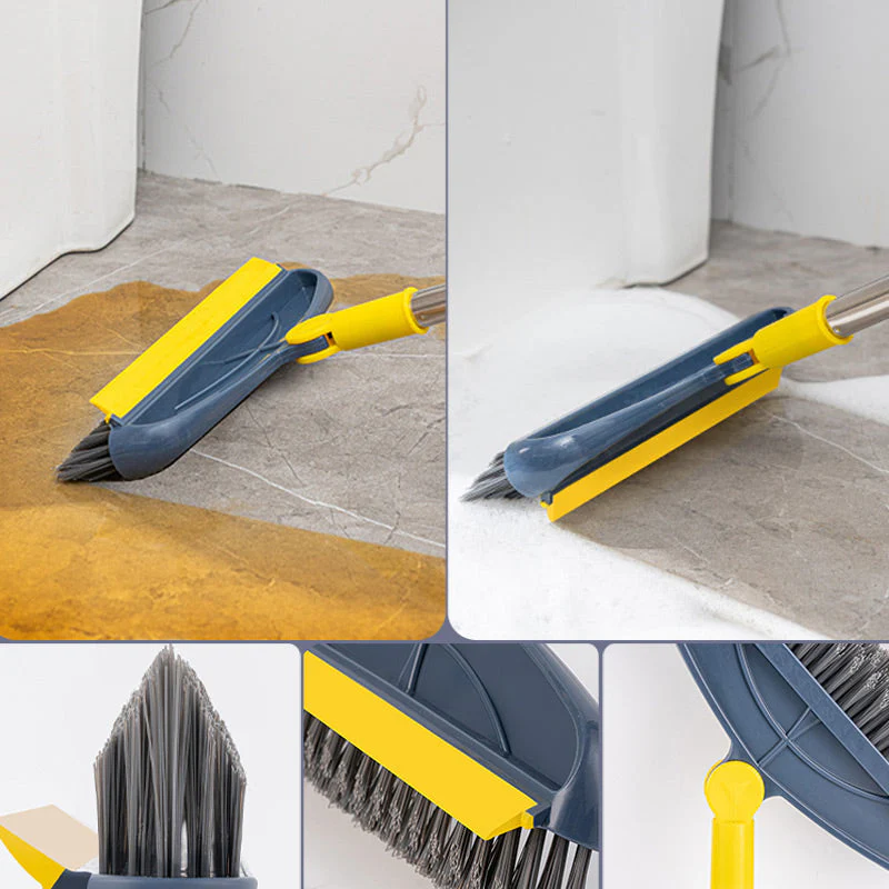 2-in-1 180° Rotating Stiff Bristle Floor Brush with Long Handle - Image 9
