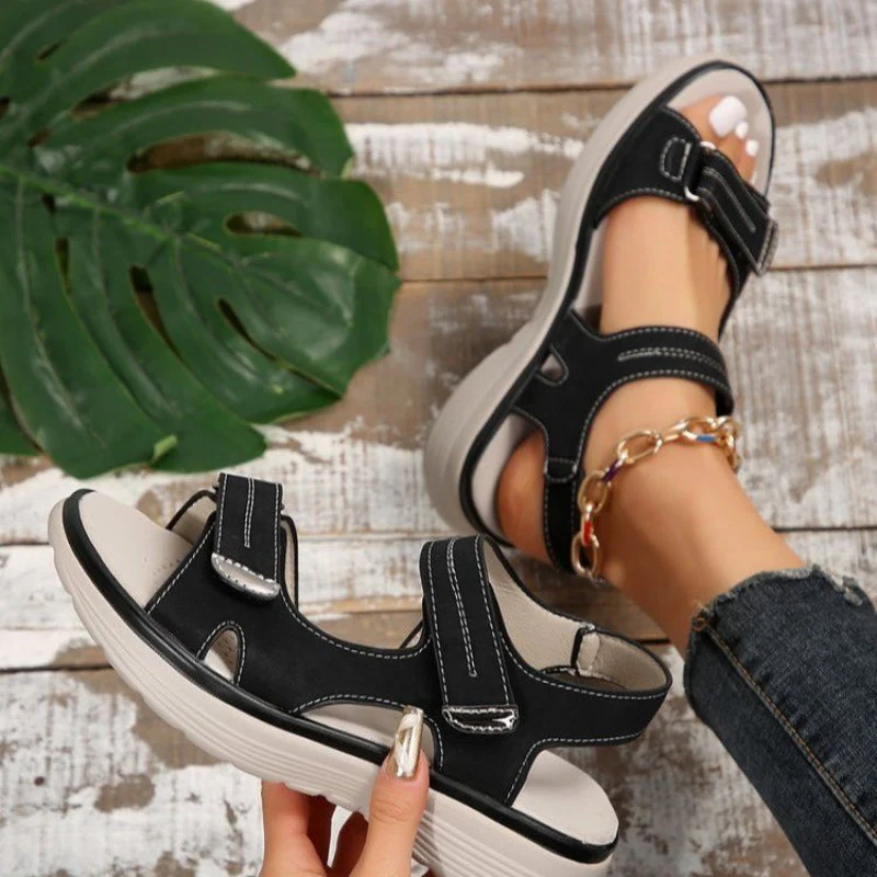 💥Hot Sales-49% OFF🔥Women’s Wedge Sandals with Hook & Loop Straps - Image 2