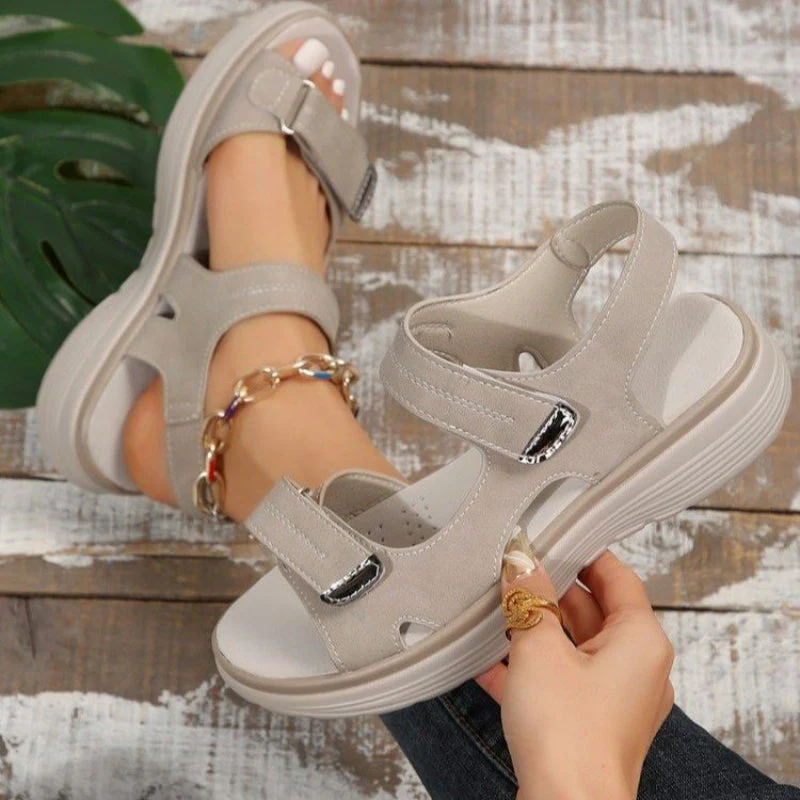 💥Hot Sales-49% OFF🔥Women’s Wedge Sandals with Hook & Loop Straps - Image 3
