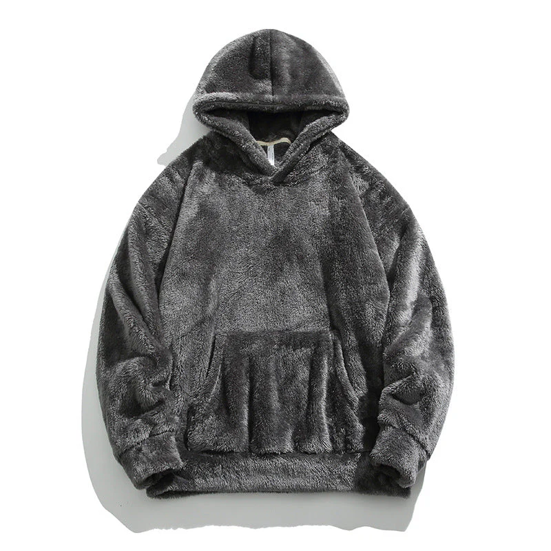 🍂 Seasonal Specials ❄️Men's Thickened Loose Fuzzy Hooded Sweatshirt - Image 13