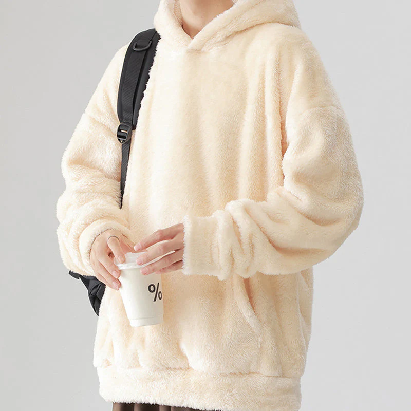 🍂 Seasonal Specials ❄️Men's Thickened Loose Fuzzy Hooded Sweatshirt - Image 2