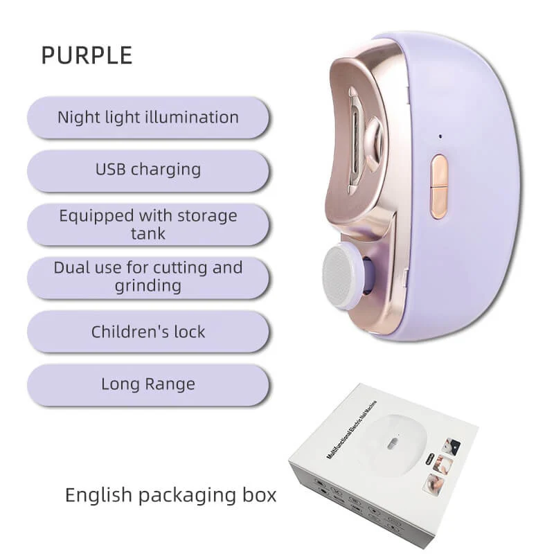 ✨Perfect for All Ages✨3-in-1 Automatic Electric Nail Clipper with Polishing - Image 3