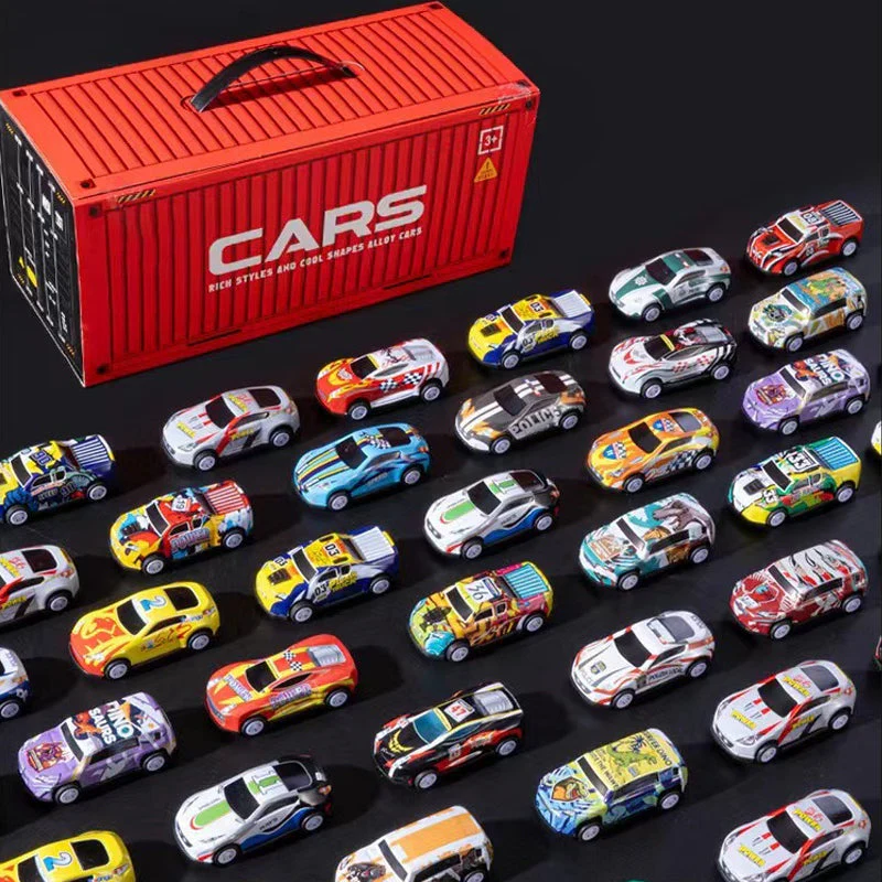 48 Mini Pull-Back Cars with Built-In Garage Set - Image 2
