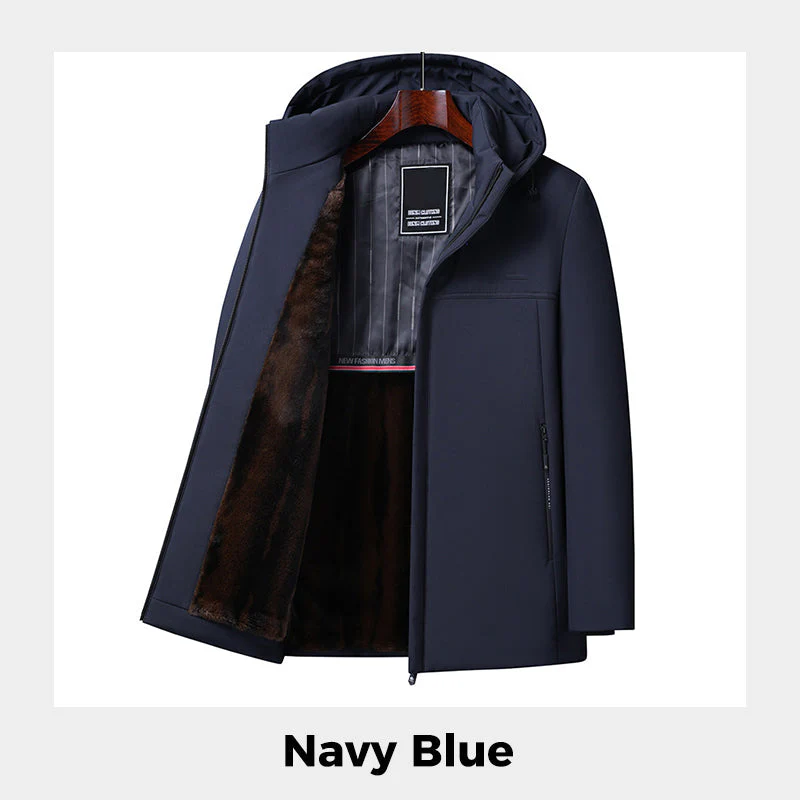 🔥Warm Gift🔥Men’s Thermal Thick Hooded Parka Coat - Image 10