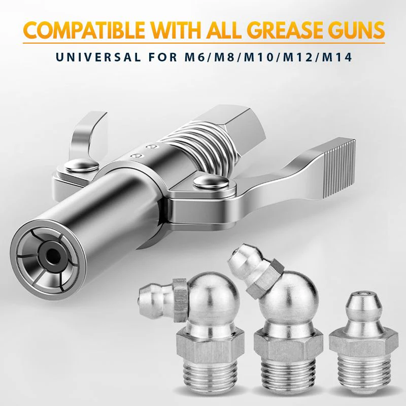 High Pressure Dual Handle Grease Gun Coupler - Image 6