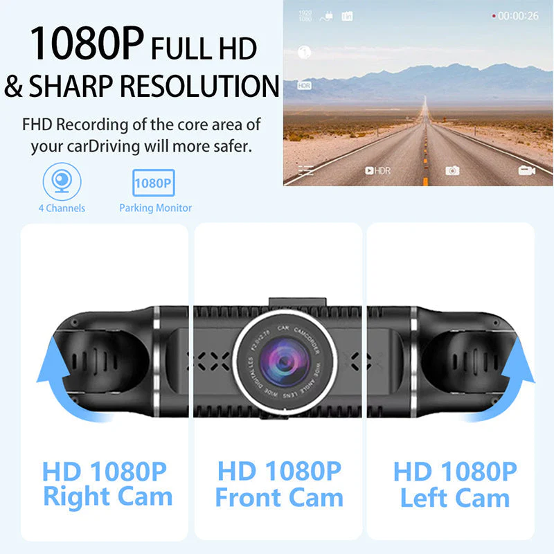 ✨ Driving Security ✨ 4-Channel 1080P Car Recorder - Image 5