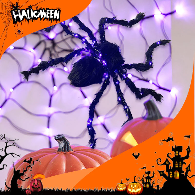 Halloween Black Spider Decoration with Light - Image 7