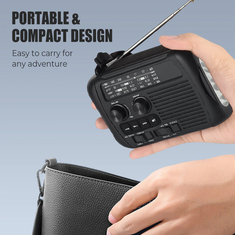 Multi-Function Hand-Crank Solar Emergency Radio - Image 5