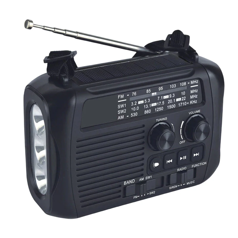 Multi-Function Hand-Crank Solar Emergency Radio - Image 9
