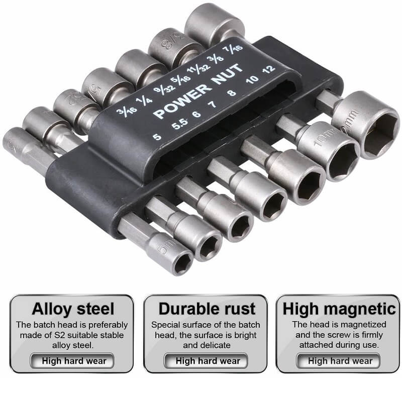 Hexagon Handle Screw Powerful Socket Wrench Set of 14 Pieces - Image 11