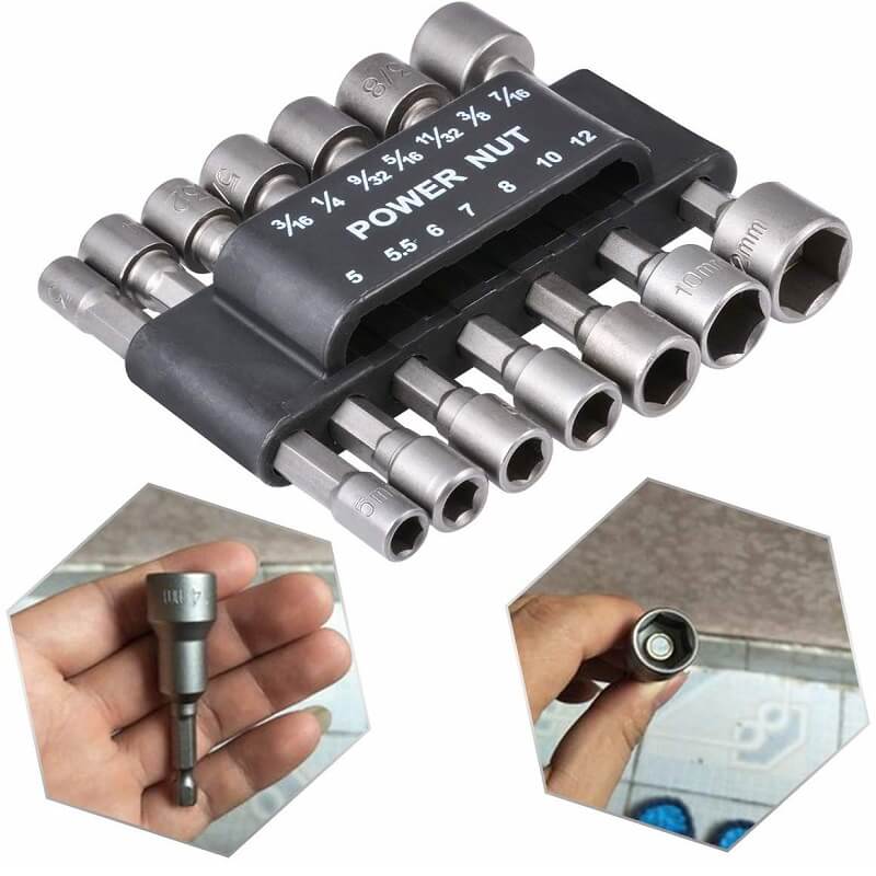 Hexagon Handle Screw Powerful Socket Wrench Set of 14 Pieces - Image 5