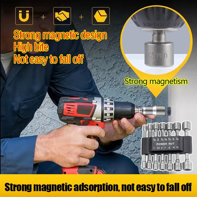 Hexagon Handle Screw Powerful Socket Wrench Set of 14 Pieces - Image 8