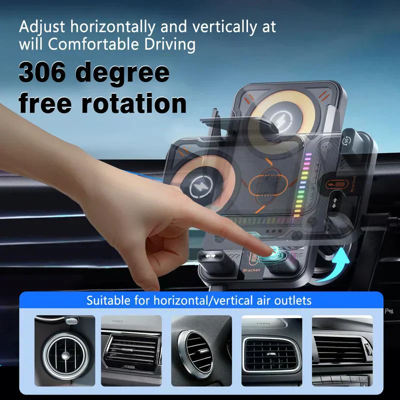 🚗 50% OFF NOW! 📱 2-in-1 Car Phone Holder & Wireless Charger – 360° Rotation, Strong Grip & Fast Charging 🔋 - Image 2