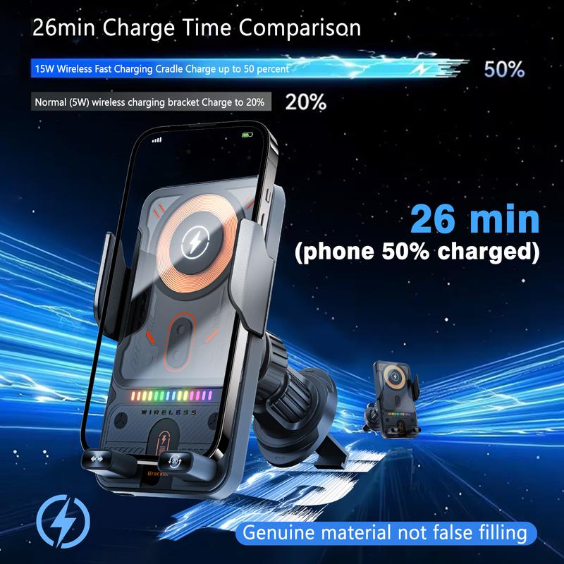 🚗 50% OFF NOW! 📱 2-in-1 Car Phone Holder & Wireless Charger – 360° Rotation, Strong Grip & Fast Charging 🔋 - Image 4