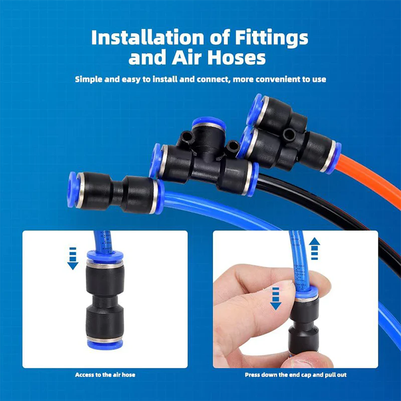 ✨1/4 Inch Pneumatic Push-to-Connect Air Hose Fittings Kit ⚡🔧 - Image 5