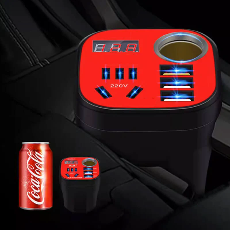 🚗Hot Sale 50% OFF🔥Car mounted cup type inverter converter QC charger - Image 4
