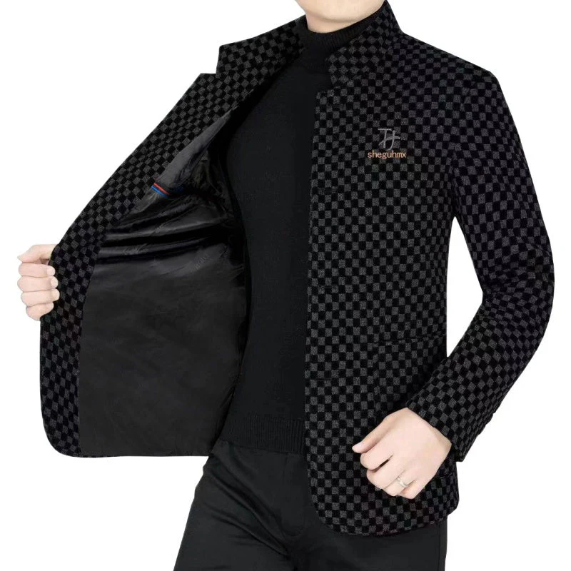 Men’s Trendy Checkered Warm Jacket with Pockets - Image 10