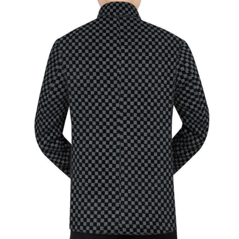 Men’s Trendy Checkered Warm Jacket with Pockets - Image 4