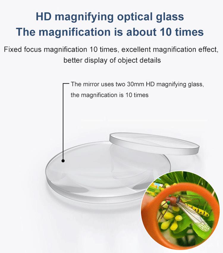 Mini Folding Magnifying Glass Key Chain - Image 3