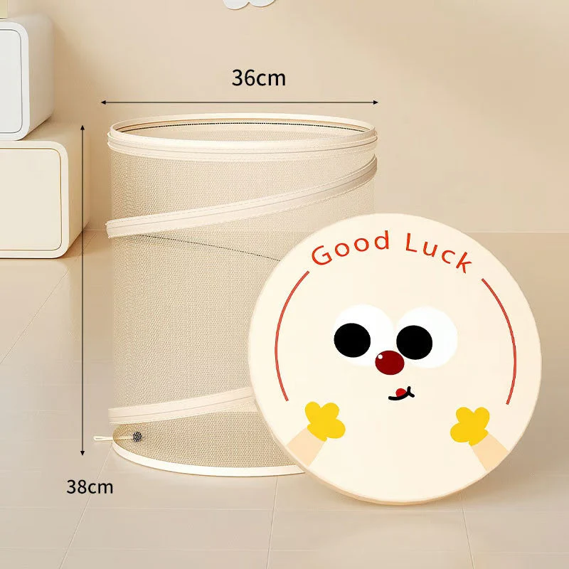 Cute Large Collapsible Mesh Laundry Basket - Image 5