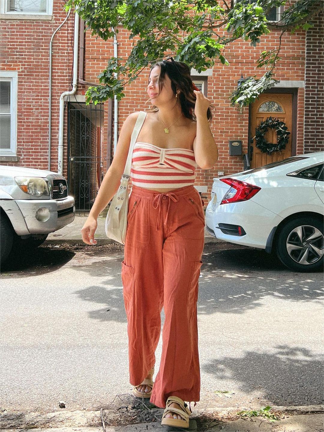 🔥2025 NEW 50% OFF💝Linen-Blend Wide-Leg Cargo Pant