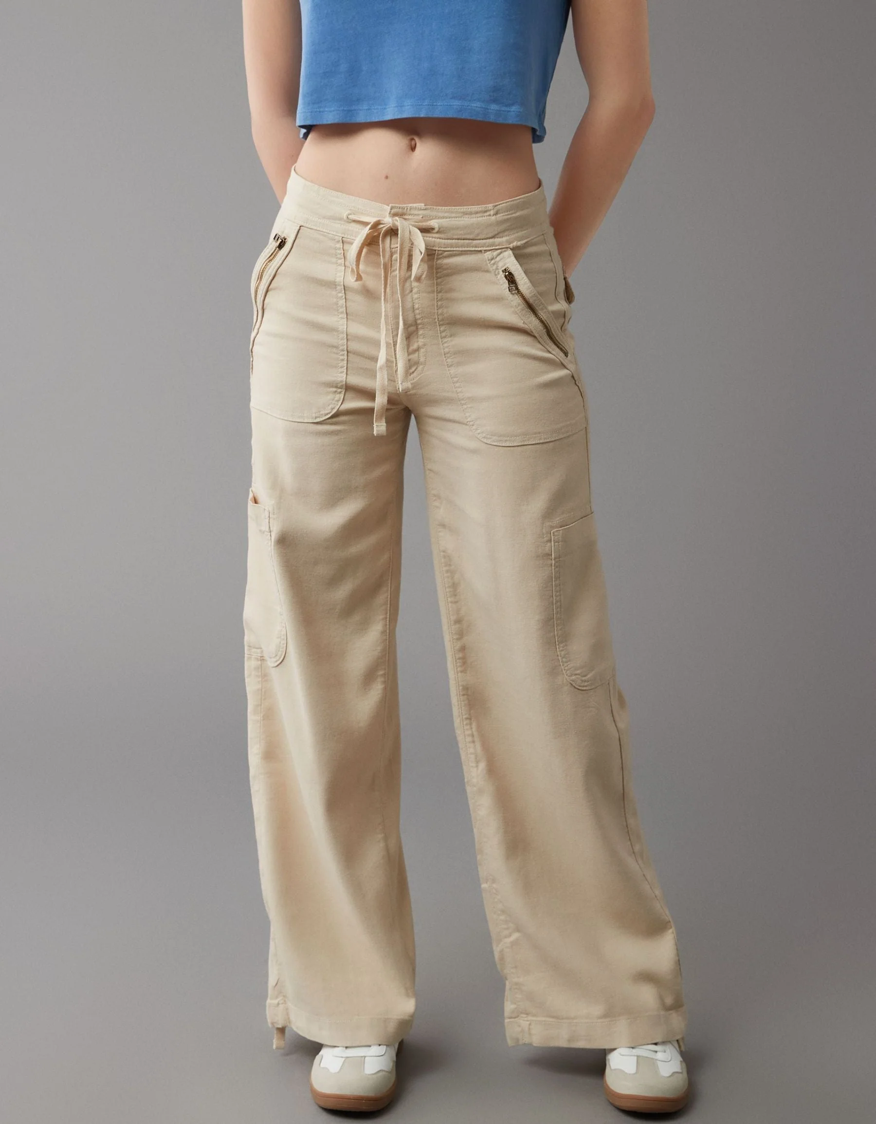 🔥2025 NEW 50% OFF💝Linen-Blend Wide-Leg Cargo Pant - Image 11