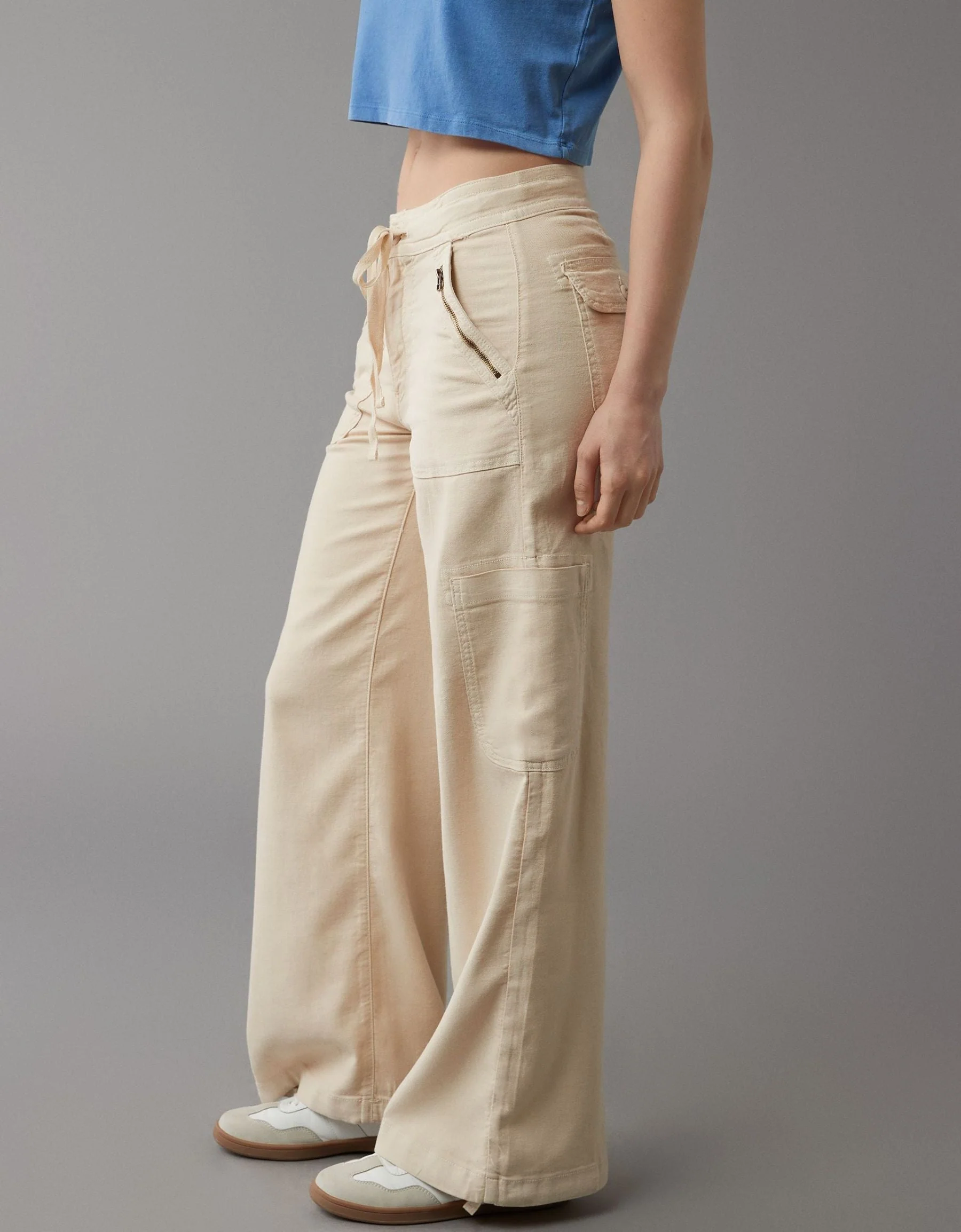 🔥2025 NEW 50% OFF💝Linen-Blend Wide-Leg Cargo Pant - Image 12