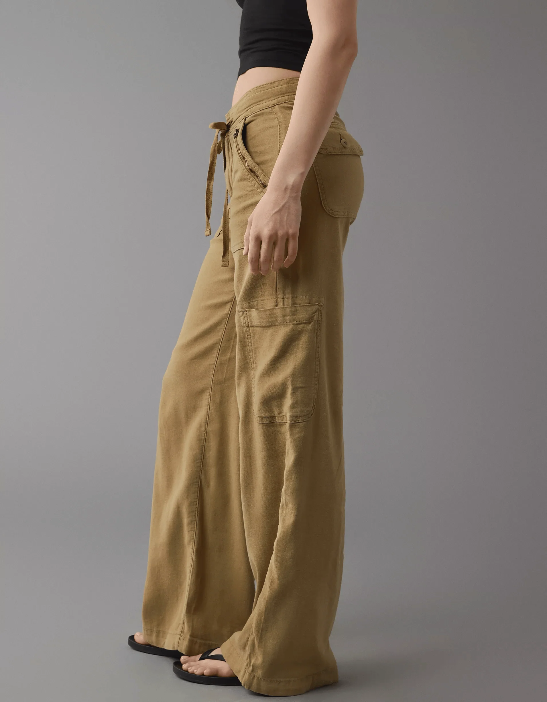 🔥2025 NEW 50% OFF💝Linen-Blend Wide-Leg Cargo Pant - Image 15