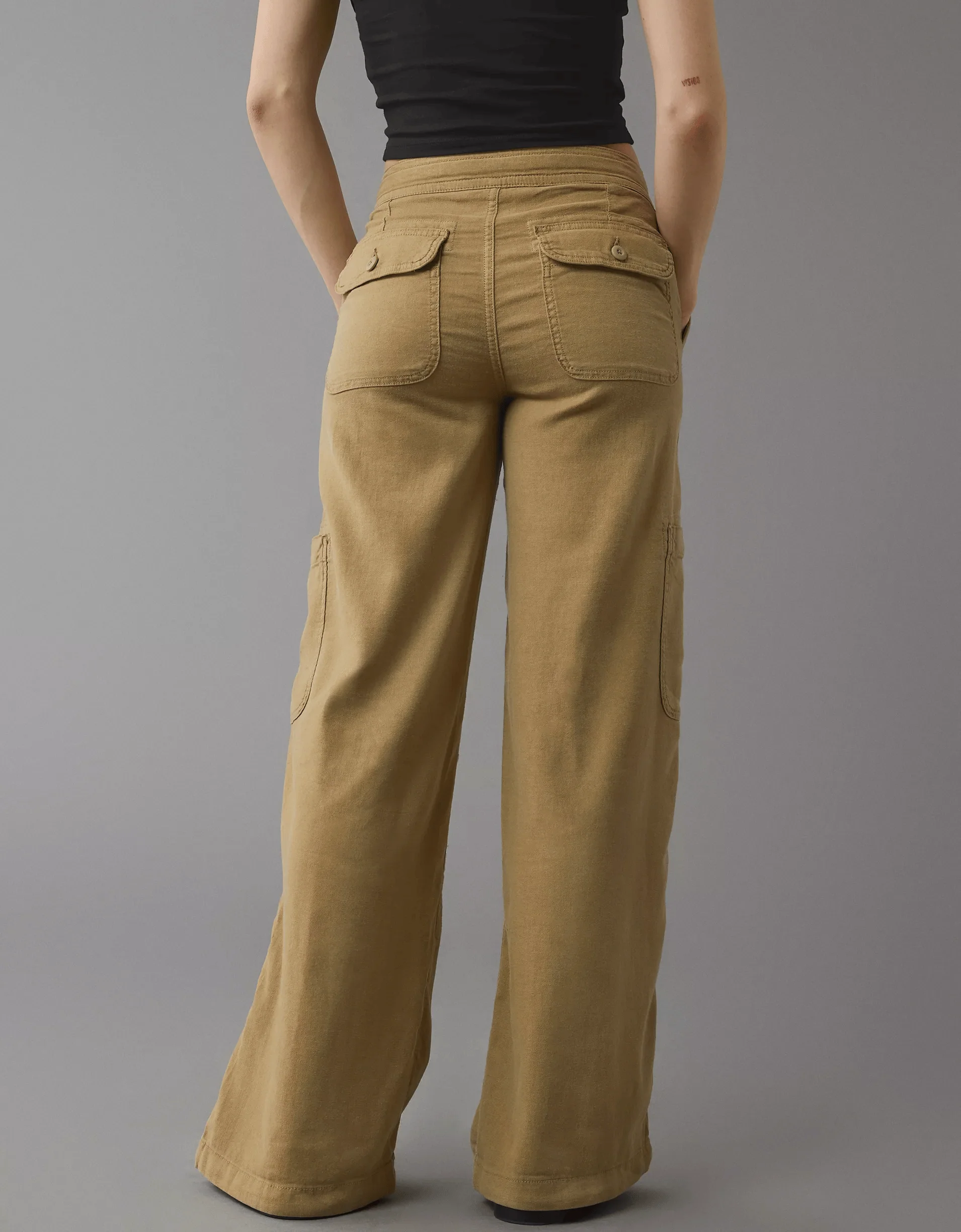 🔥2025 NEW 50% OFF💝Linen-Blend Wide-Leg Cargo Pant - Image 16
