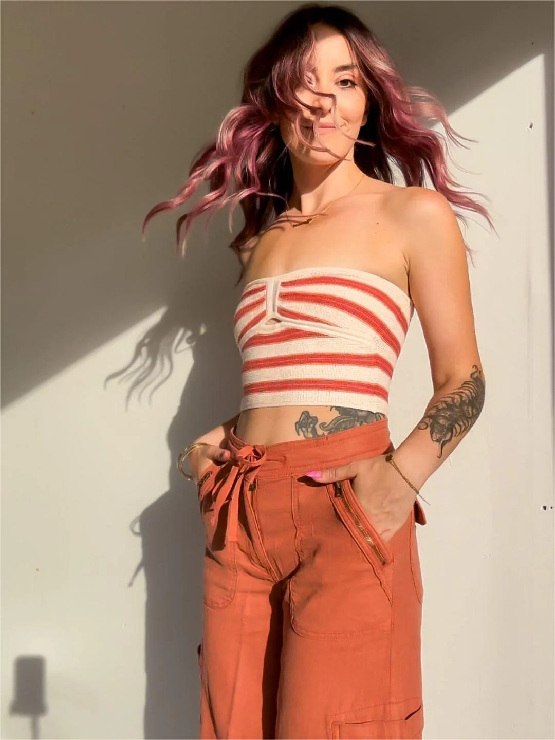 🔥2025 NEW 50% OFF💝Linen-Blend Wide-Leg Cargo Pant - Image 2