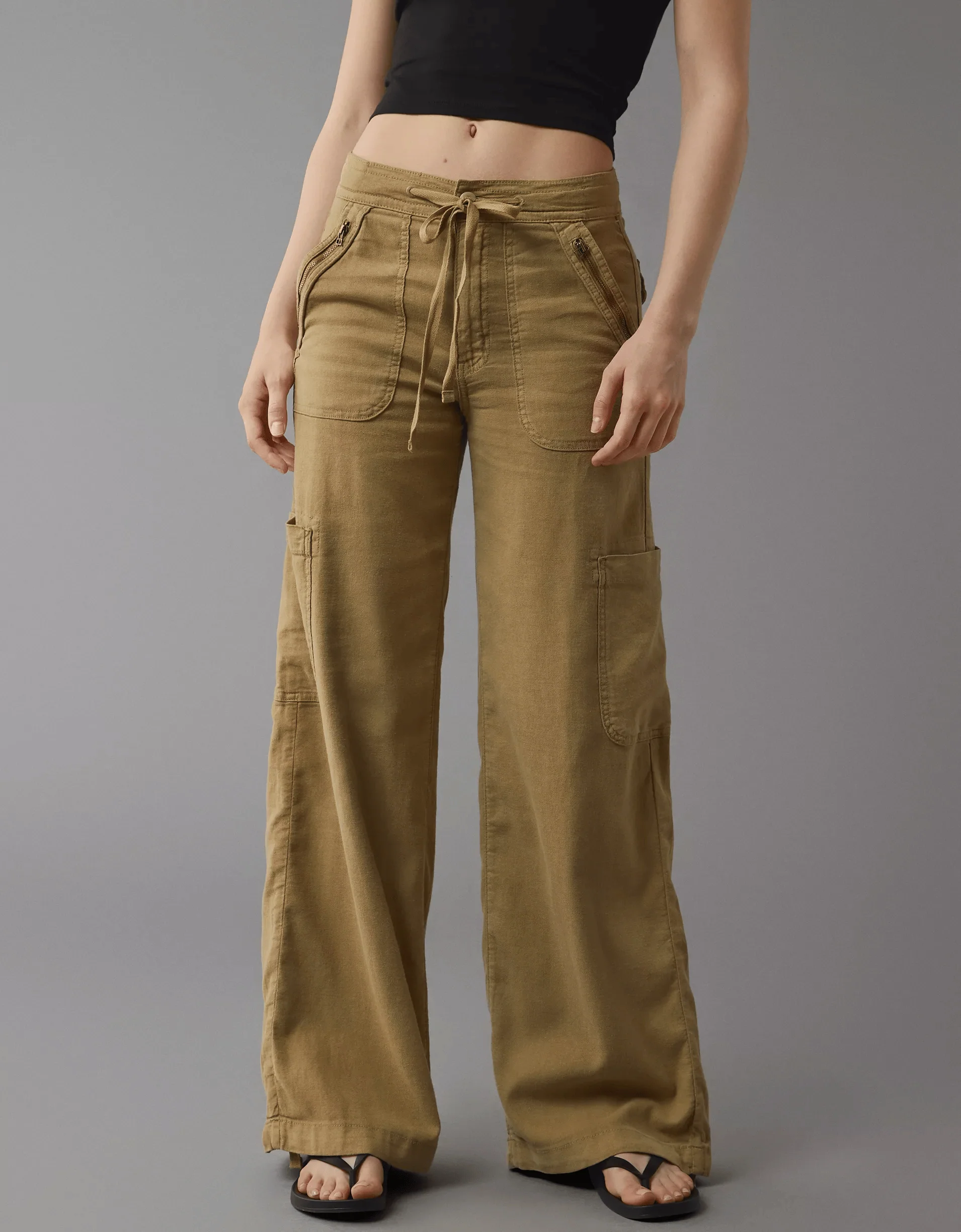 🔥2025 NEW 50% OFF💝Linen-Blend Wide-Leg Cargo Pant - Image 24