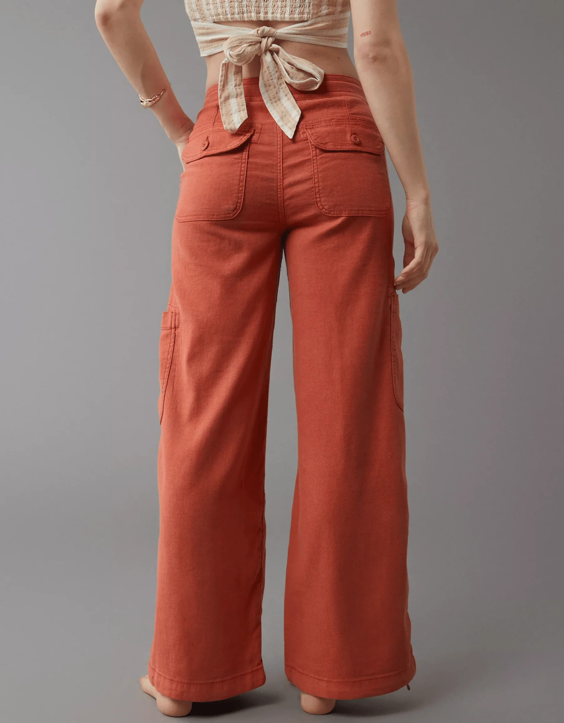 🔥2025 NEW 50% OFF💝Linen-Blend Wide-Leg Cargo Pant - Image 6