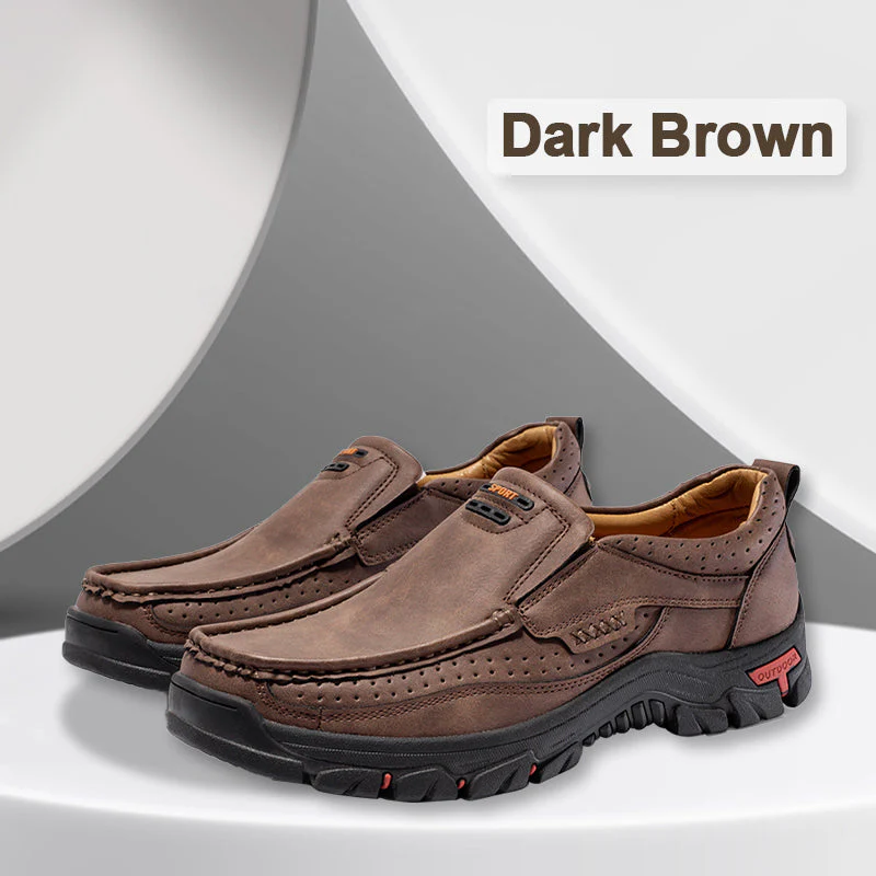 Men's Durable Slip-On Leather Loafers - Image 12