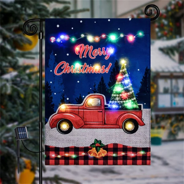 🎅Pre-Christmas Special🎄Festive Christmas LED Garden Flag – Holiday Glow for Your Outdoor Decor - Image 7