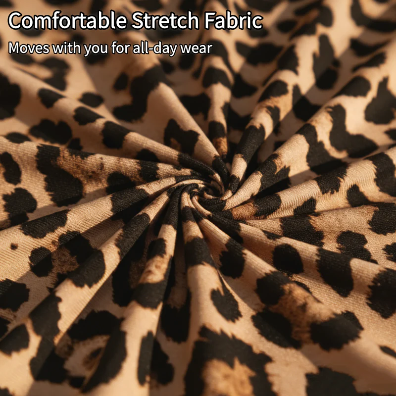 🔥Flash Sale💖Women's Leopard Print Ruched Mini Dress🐆 - Image 3