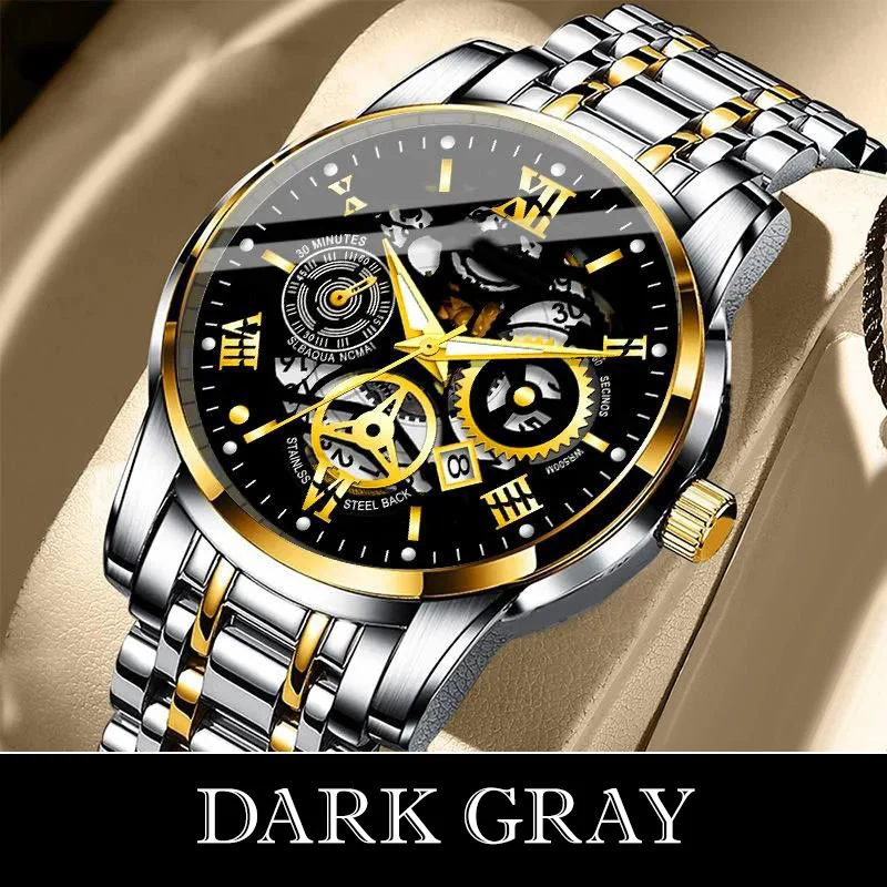 🔥Men's Waterproof Roman Skeleton Automatic Mechanical Watch - Image 11