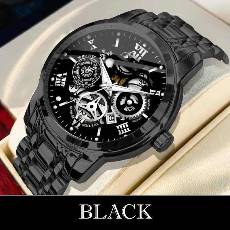 🔥Men's Waterproof Roman Skeleton Automatic Mechanical Watch - Image 14
