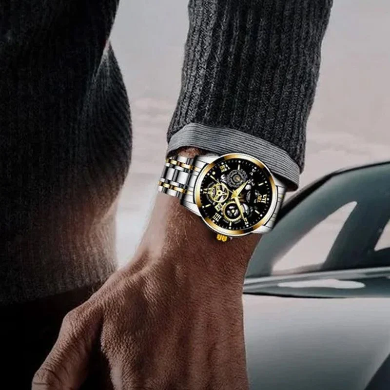 🔥Men's Waterproof Roman Skeleton Automatic Mechanical Watch - Image 2