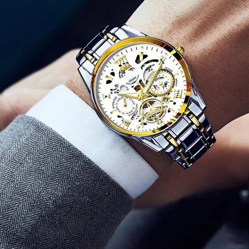 🔥Men's Waterproof Roman Skeleton Automatic Mechanical Watch - Image 3