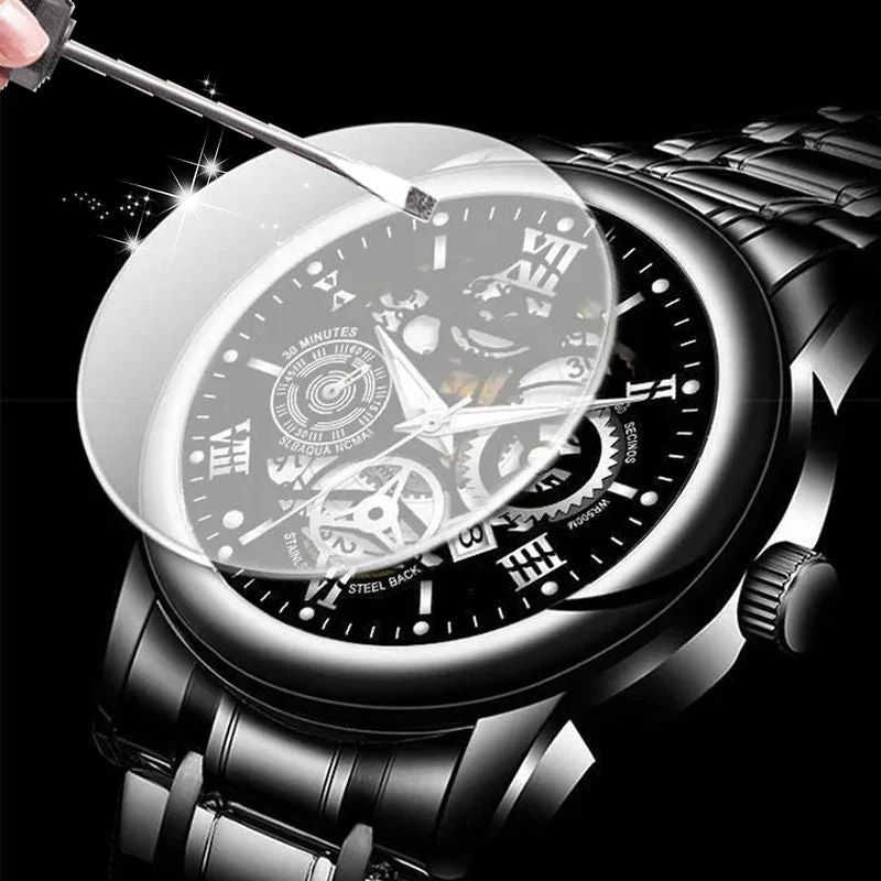 🔥Men's Waterproof Roman Skeleton Automatic Mechanical Watch - Image 7